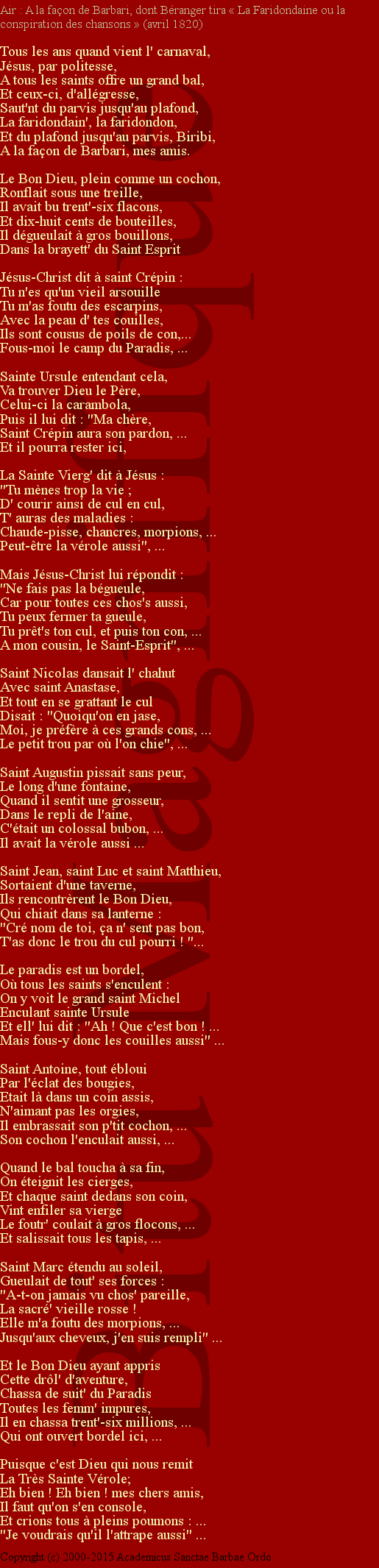 Le bal au paradis