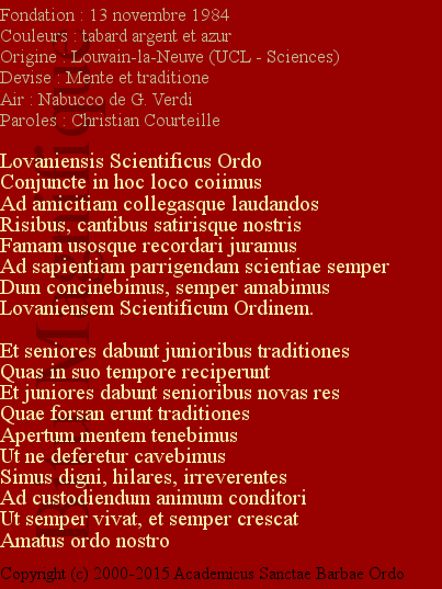Lovaniensis Scientificus Ordo (LSO)