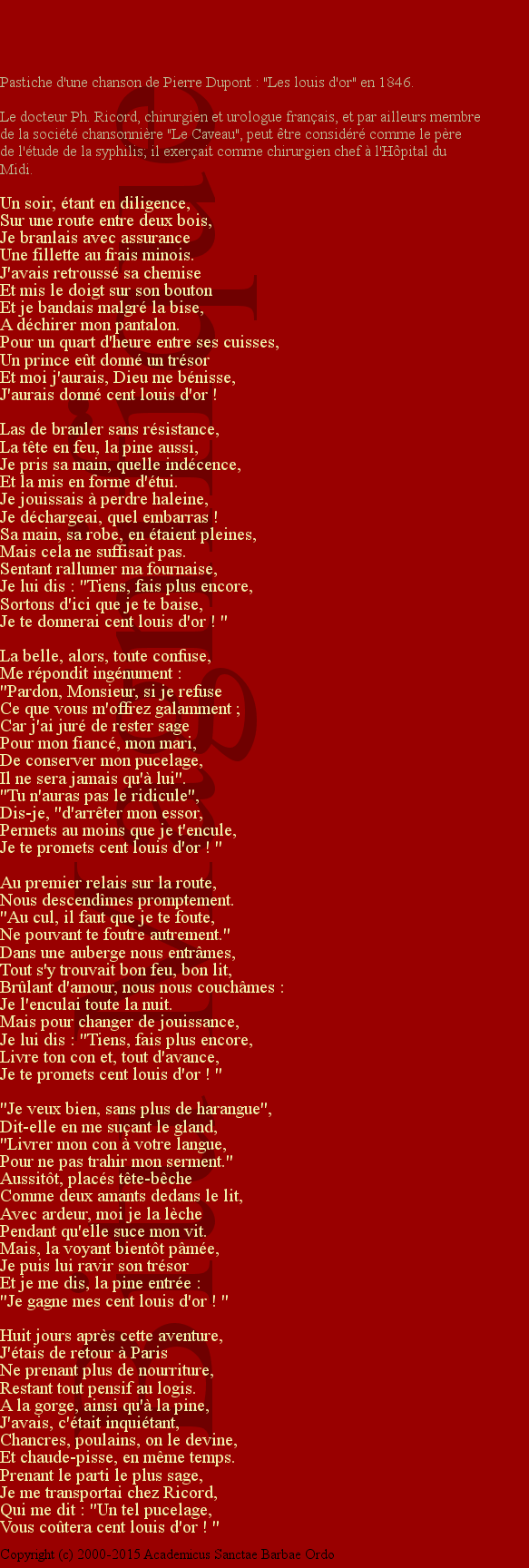 Les cent louis d'or
