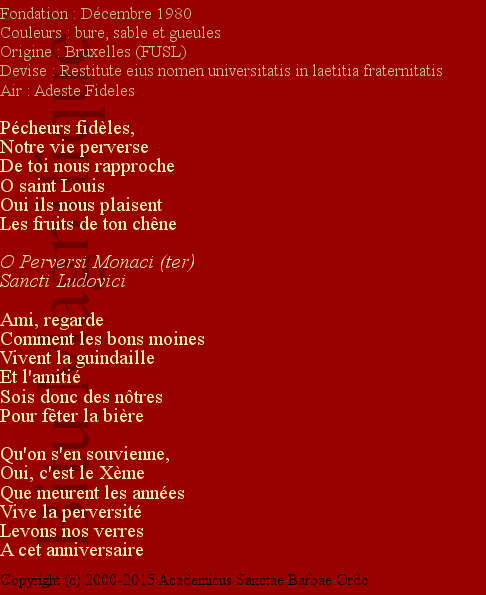 Ordre Sacerdotal des Moines Pervers de saint Louis