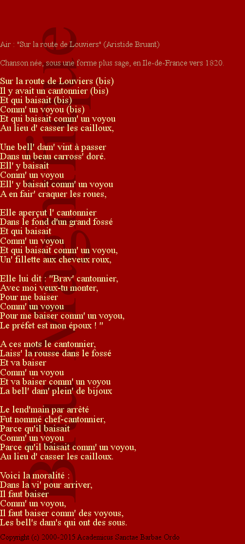 La belle et le cantonnier