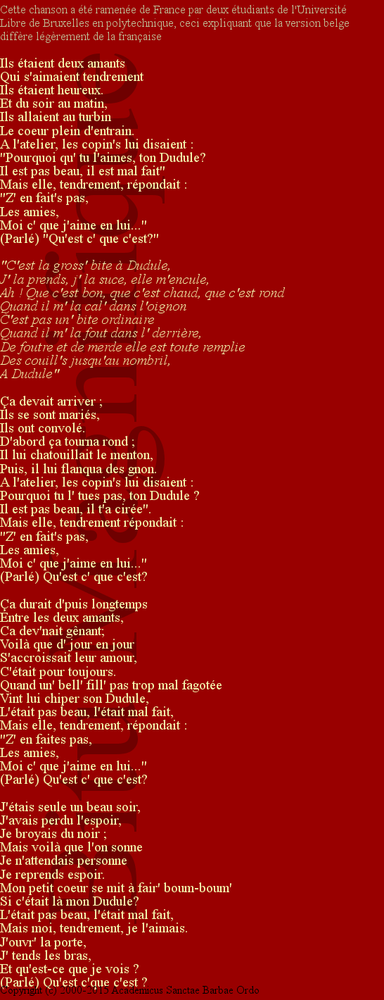 La bite à Dudule