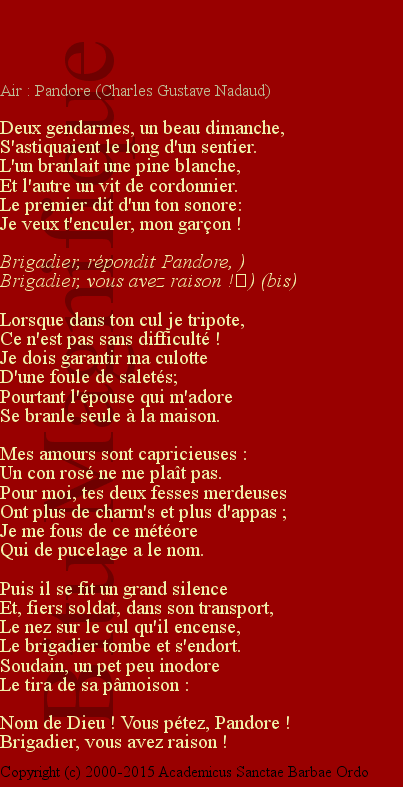 Brigadier, vous avez raison !