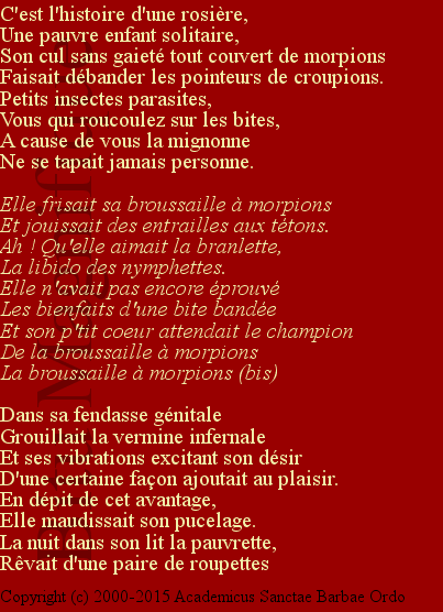 La broussaille à morpions