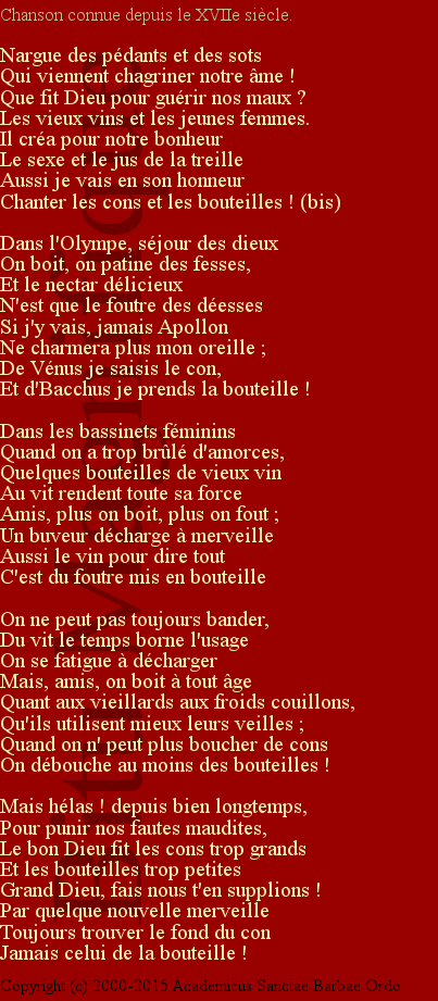 Le con et la bouteille