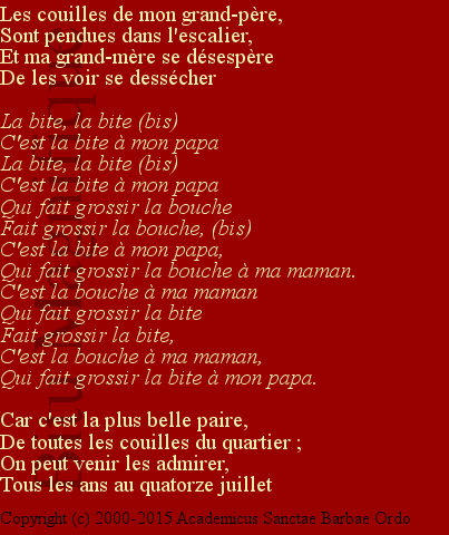 Les couilles de mon grand-père