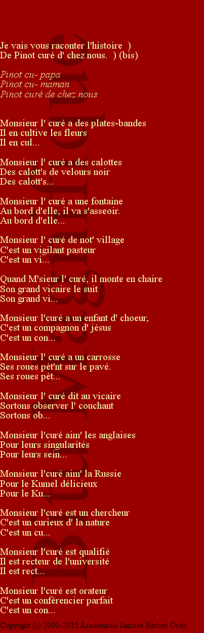 Le curé Pinot