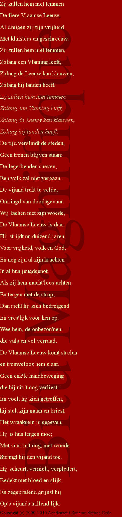 De Vlaamse leeuw