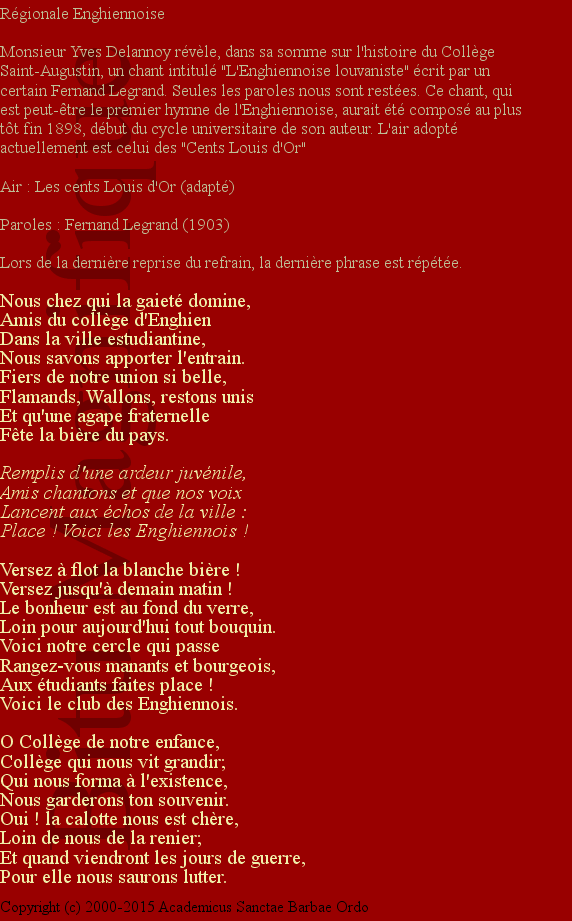 L'Enghiennoise louvaniste