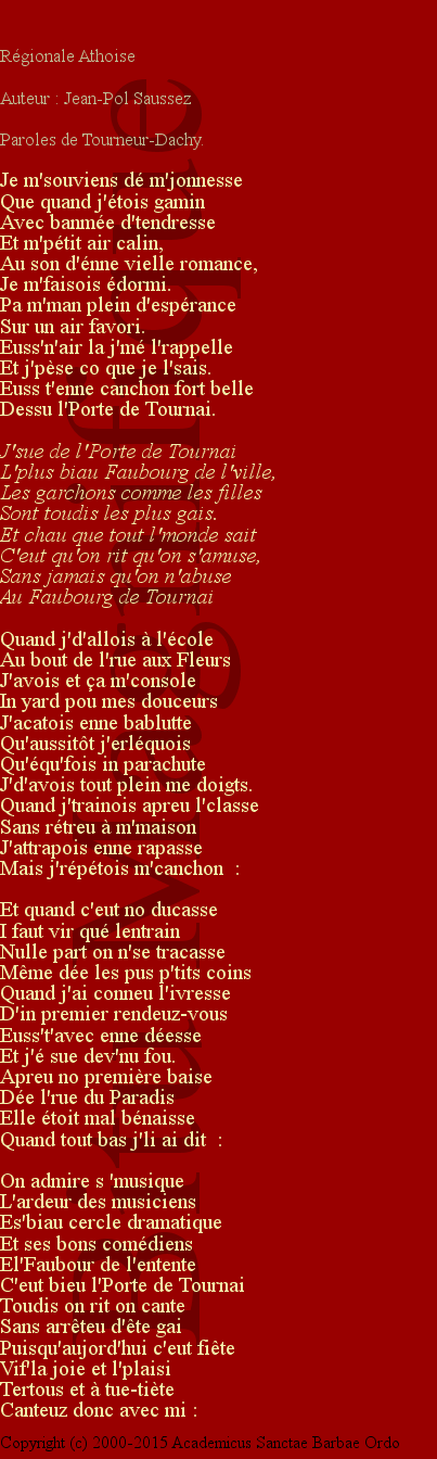 Au faubourg de Tournai