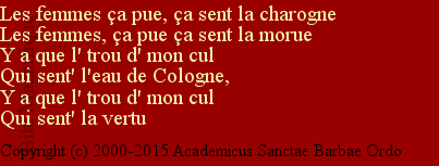 Les femmes, ça pue