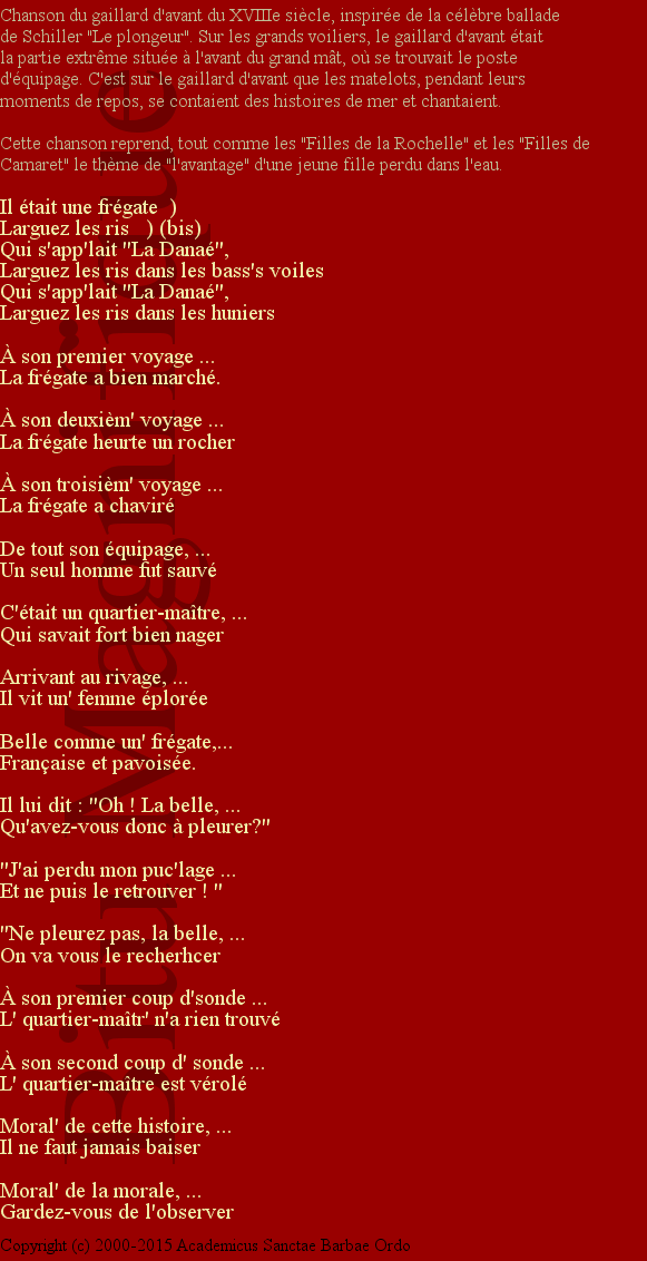 La frégate La Danaé