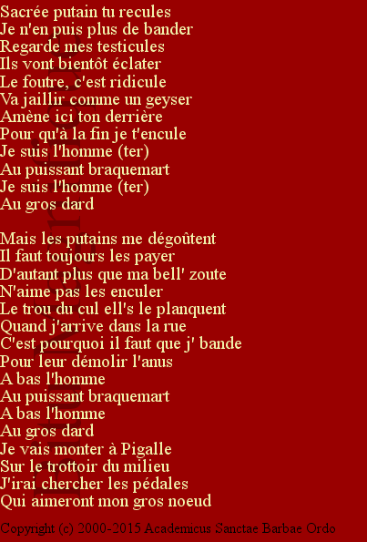 L'homme au puissant braquemart