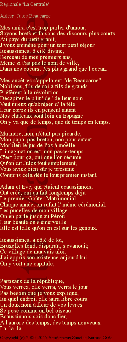 L'hymne écaussinnois
