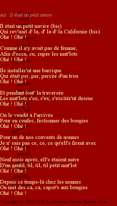 Il était un petit navire