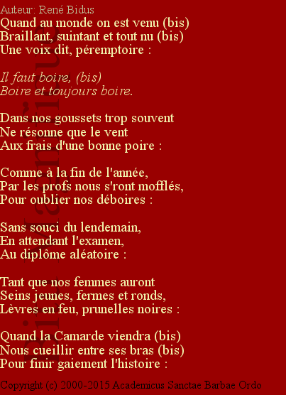 Il faut boire