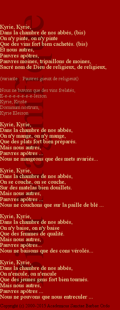 Kyrie des moines
