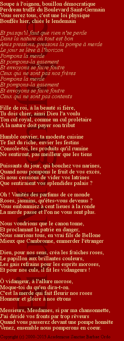 La marseillaise des vidangeurs
