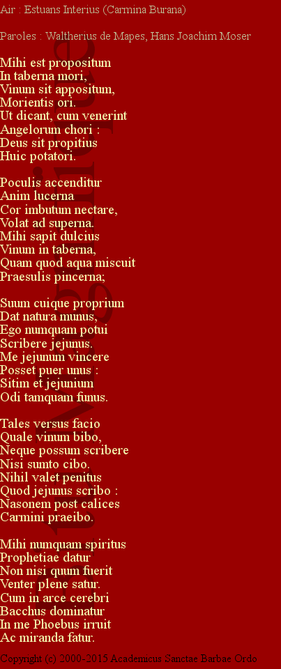Mihi est propositum