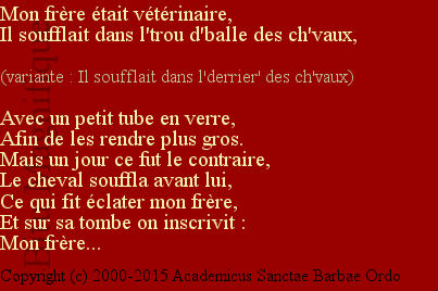 Mon frère était vétérinaire