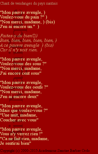 Mon pauvre aveugle