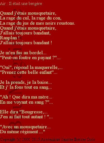 Le mousquetaire