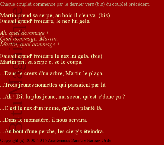 Le nez de Martin