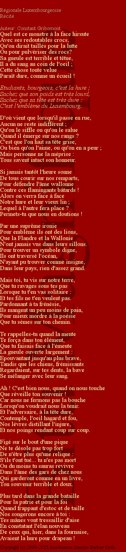 Ode à la Hure