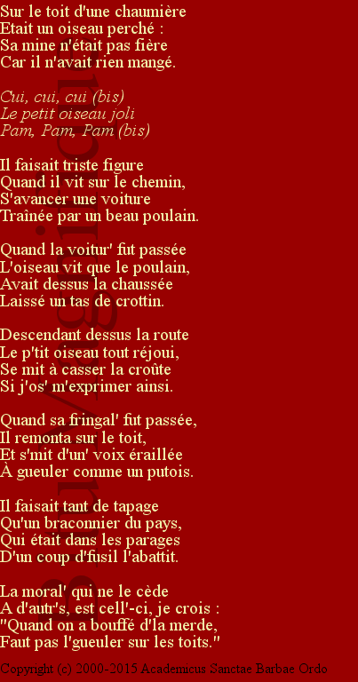 Le petit oiseau joli