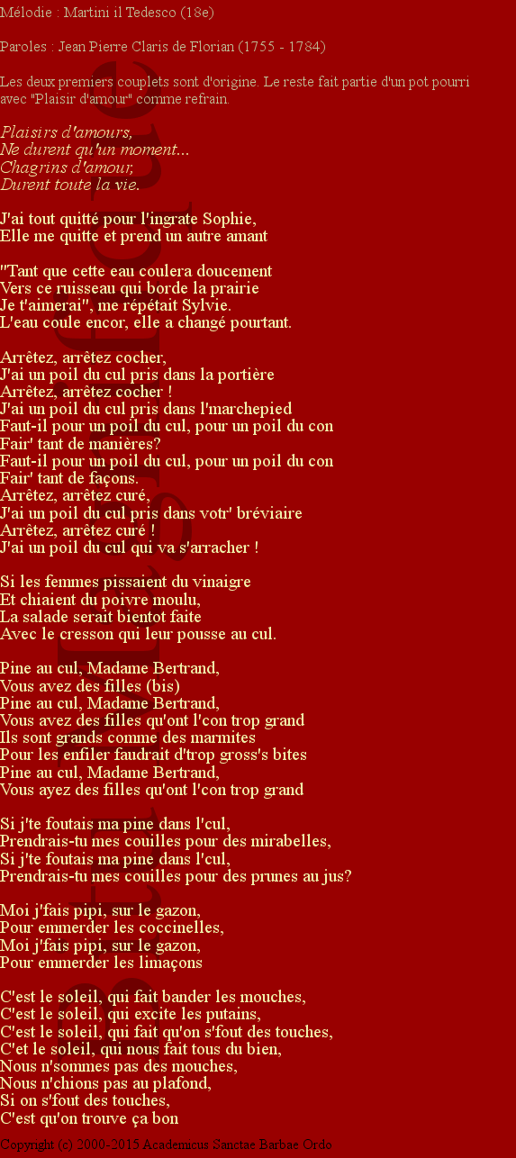 Plaisirs d'amours
