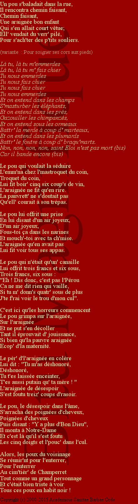 Le pou et l'araignée