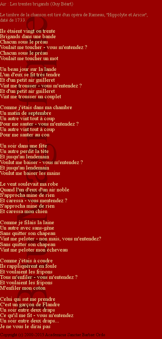 Les trente brigands