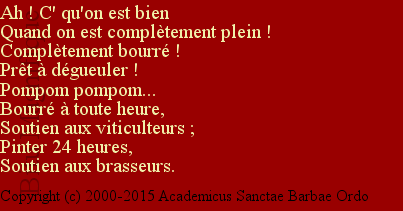 Ah! c'qu'on est bien !