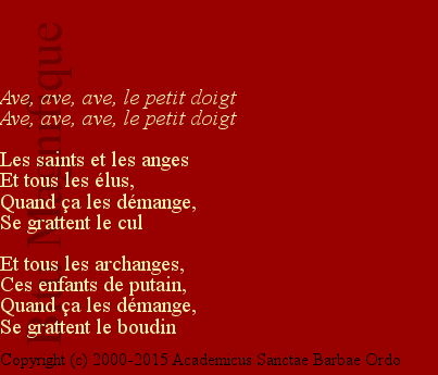 Ave le petit doigt