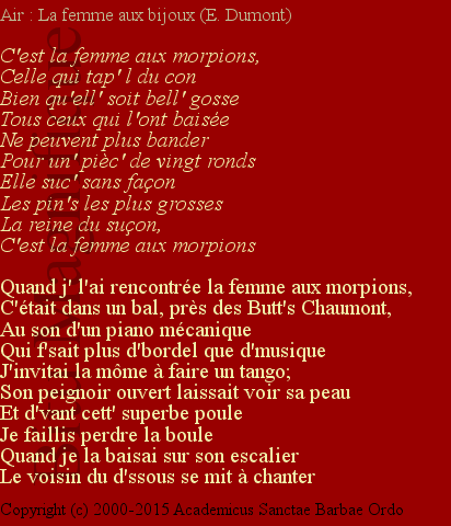 La femme aux morpions