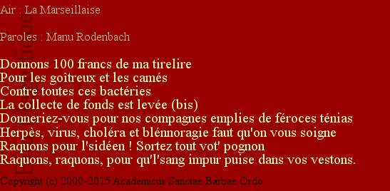 La marseillaise des joyeux mécènes