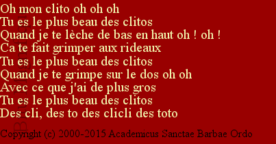 Oh mon clito