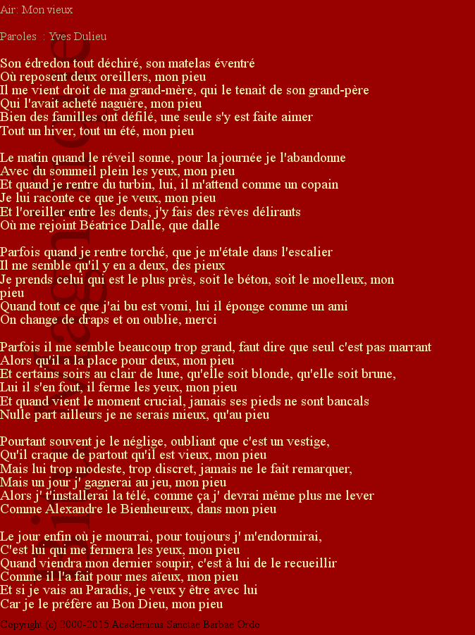 Mon pieu