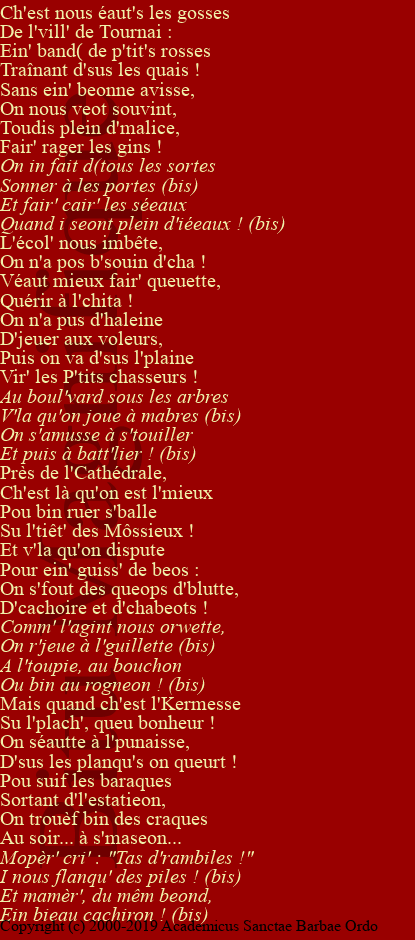Les gosses de Tournai