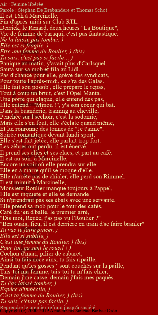 Femme du Roulier