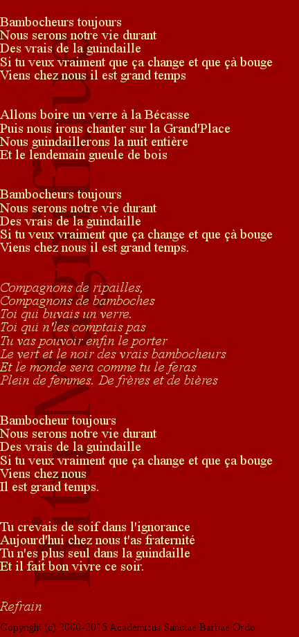 Ordre des Bambocheurs