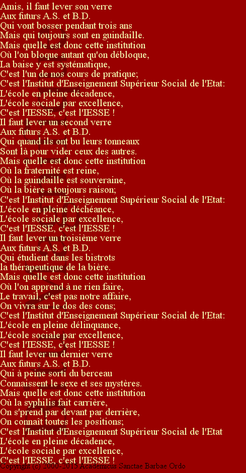 Cercle de l'Institut d'Enseignement Supérieur Social de l'Etat (IESSE)