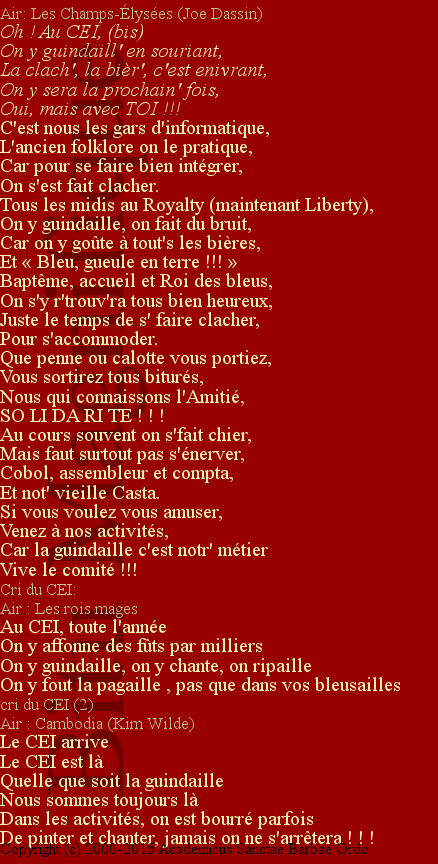 Cercle des Etudiants en Informatique (CEI)