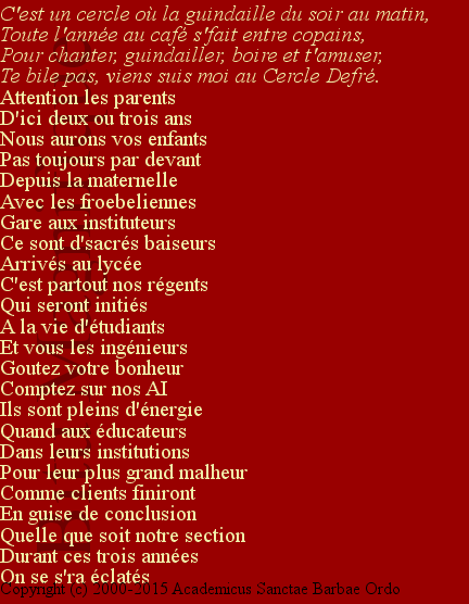 Cercle De Fré (CDF)