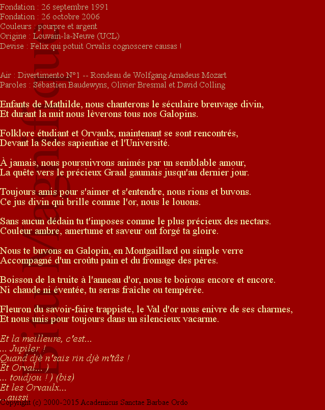 Confrérie estudiantine de l'ordre de la truite à l'anneau (CEOTA)