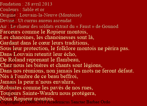 Ordre du Ropieur Montois (ORM)