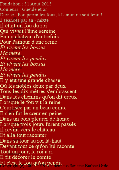 L'Ordre du Fou du Roi