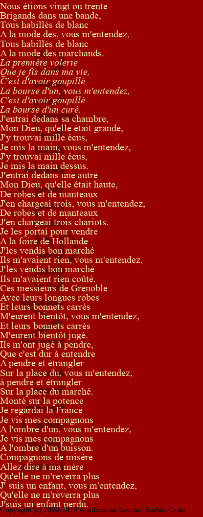 La complainte de Mandrin