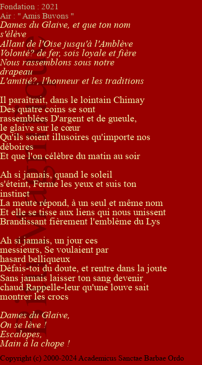 Les Dames du Glaive