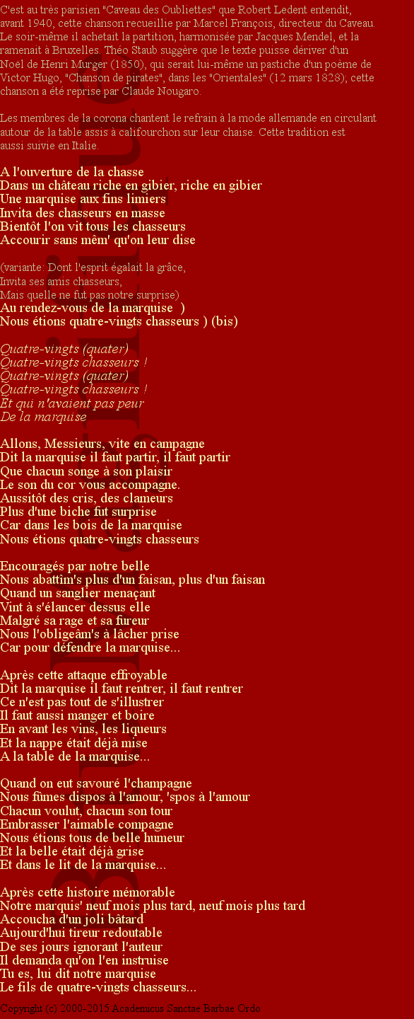 Quatre-vingts chasseurs